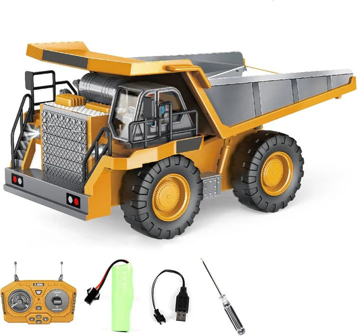 4WD Remote Control Toy Excavator Bulldozer and Dump Truck