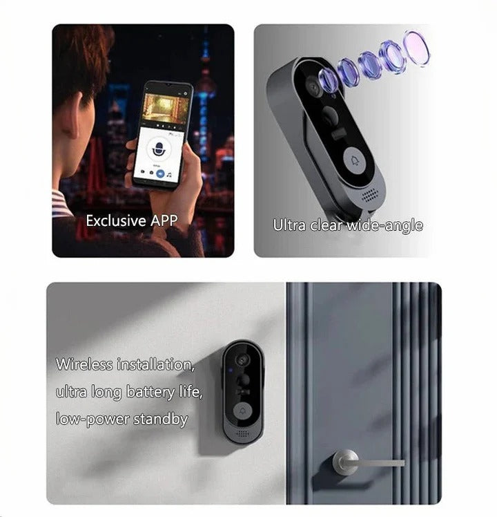 Wireless Doorbell Camera with Clear Video and Local Storage Option