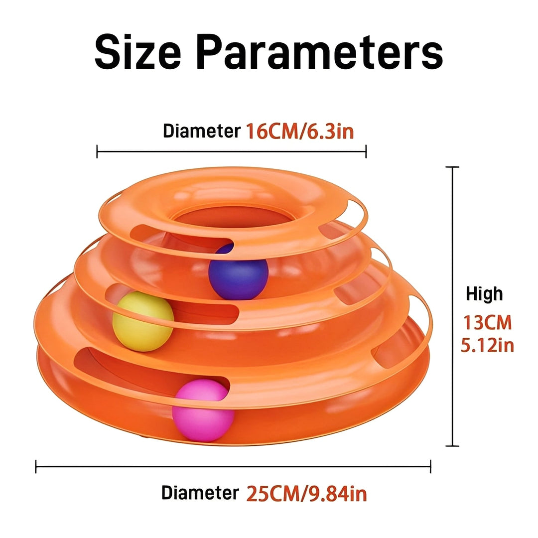 Havenholt Stacked Track Cat Toy with Moving Balls