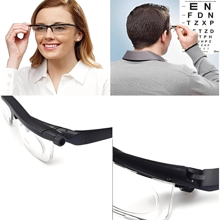 Adjustable Focus Dual-Lens Glasses