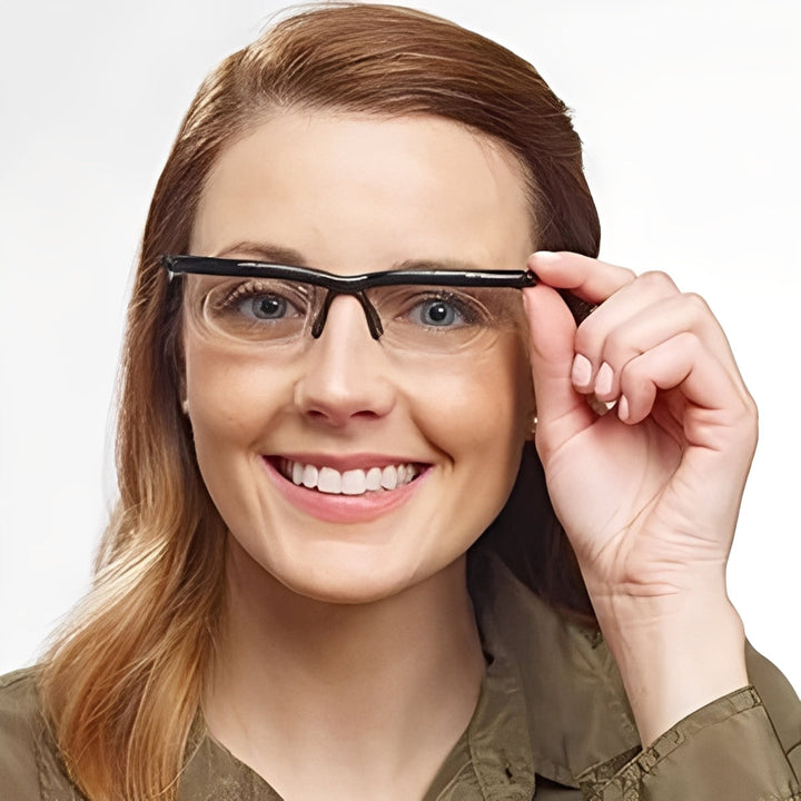 Adjustable Focus Dual-Lens Glasses