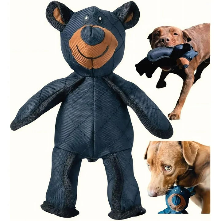 Bear-Shaped Dog Toy with Chew-Resistant Materials