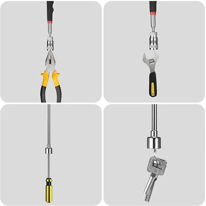 Telescopic Pick-Up Tool Magnetic with LED Light for Retrieval