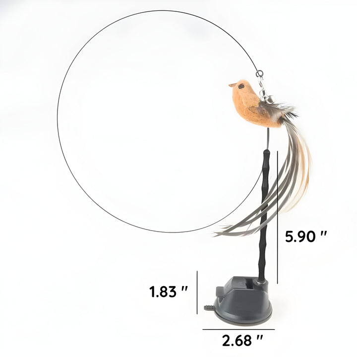 Feather Bird Simulation Toy Set for Cats and Kitten Play