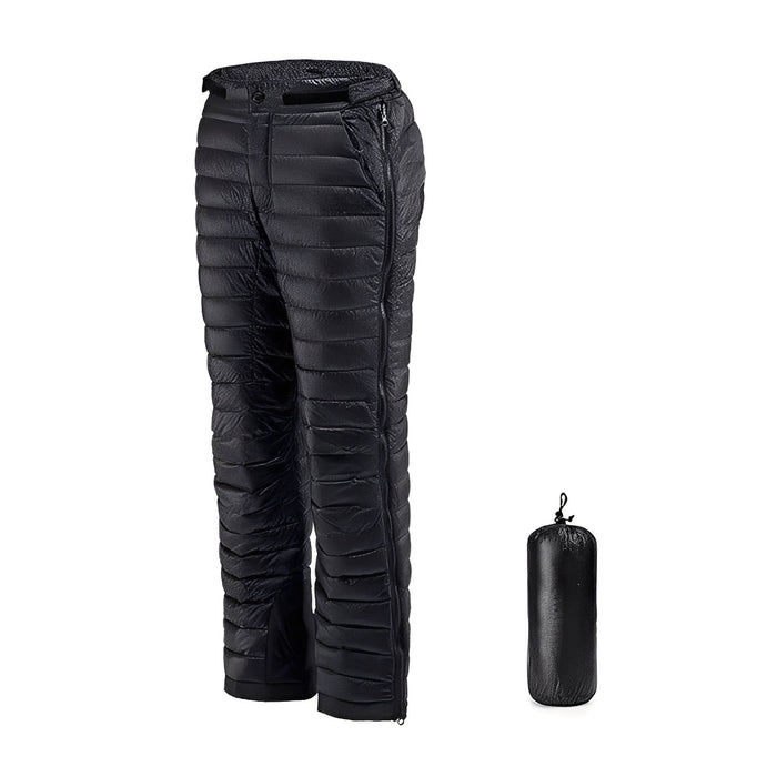 Outdoor Hiking and Skiing Trousers Thermal Goose Down with Zipper