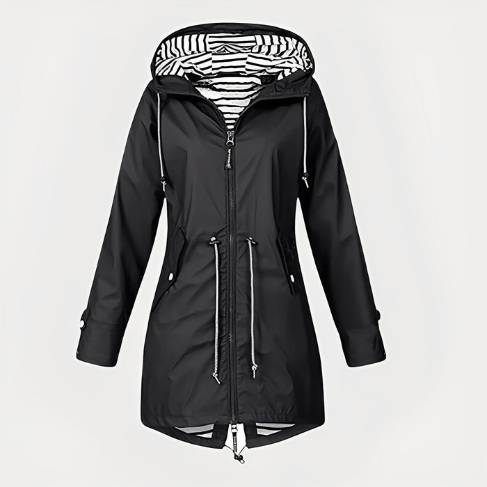Waterproof Long Rain Jacket for Women and Protection