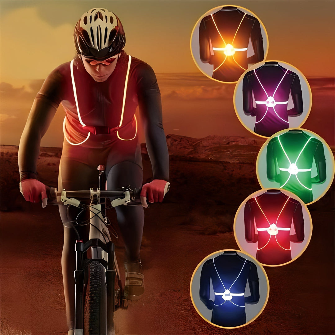 LED Flash Night Vest Reflective for Running and Cycling