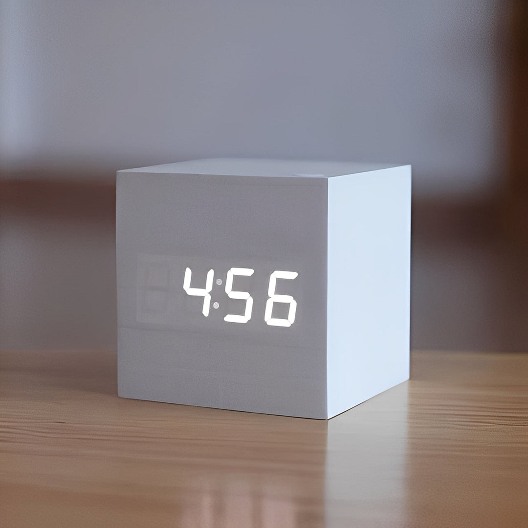 Digital Wood Clock Modern Style and LED Display