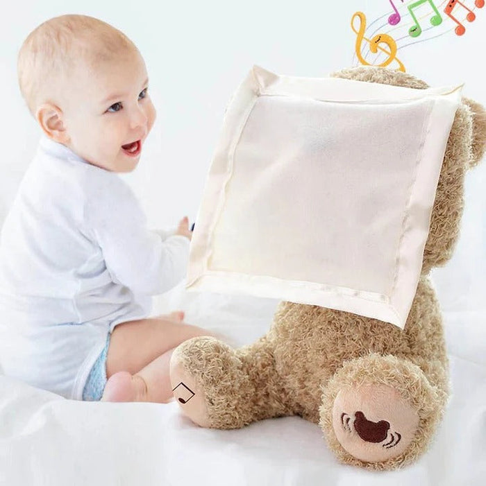 Havenholt Peek-a-Boo Plush Teddy with Sounds for Tummy Time