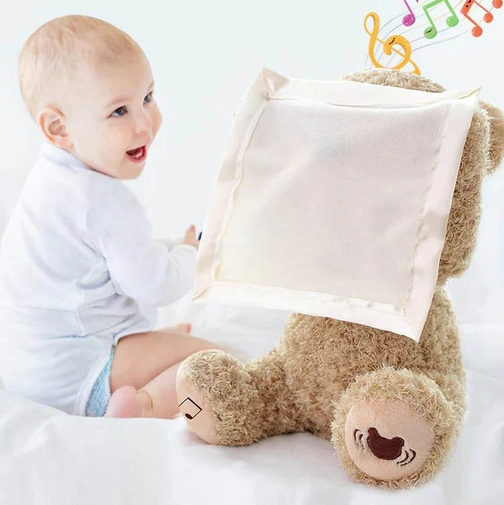 Havenholt Peek-a-Boo Plush Teddy with Sounds for Tummy Time