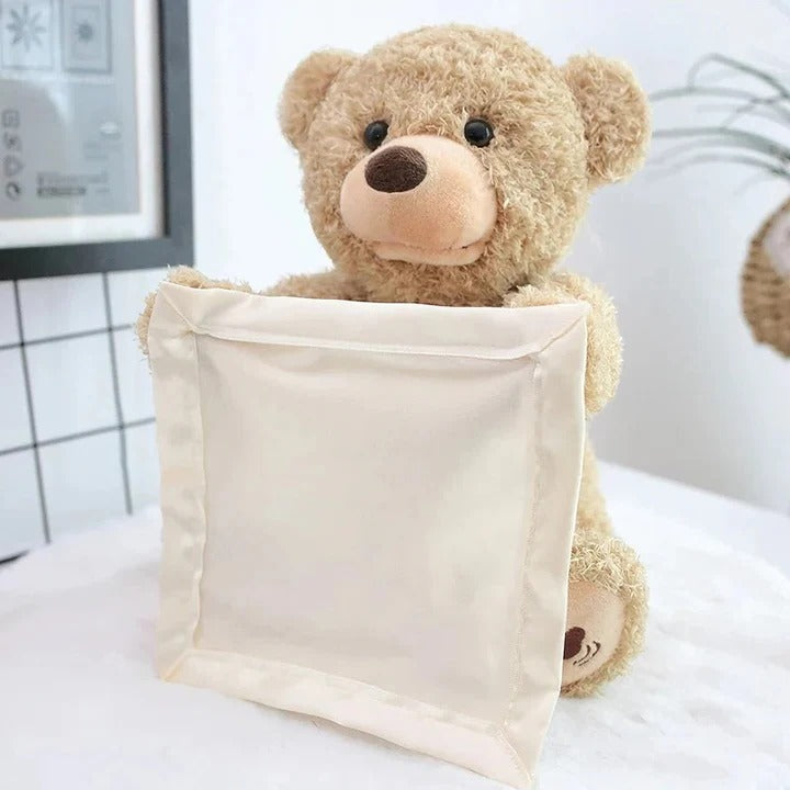 Havenholt Peek-a-Boo Plush Teddy with Sounds for Tummy Time
