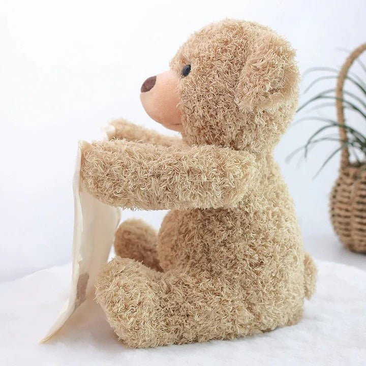 Havenholt Peek-a-Boo Plush Teddy with Sounds for Tummy Time