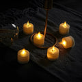 Flameless Candles 6 Pcs with Remote Control and Wavy Edge