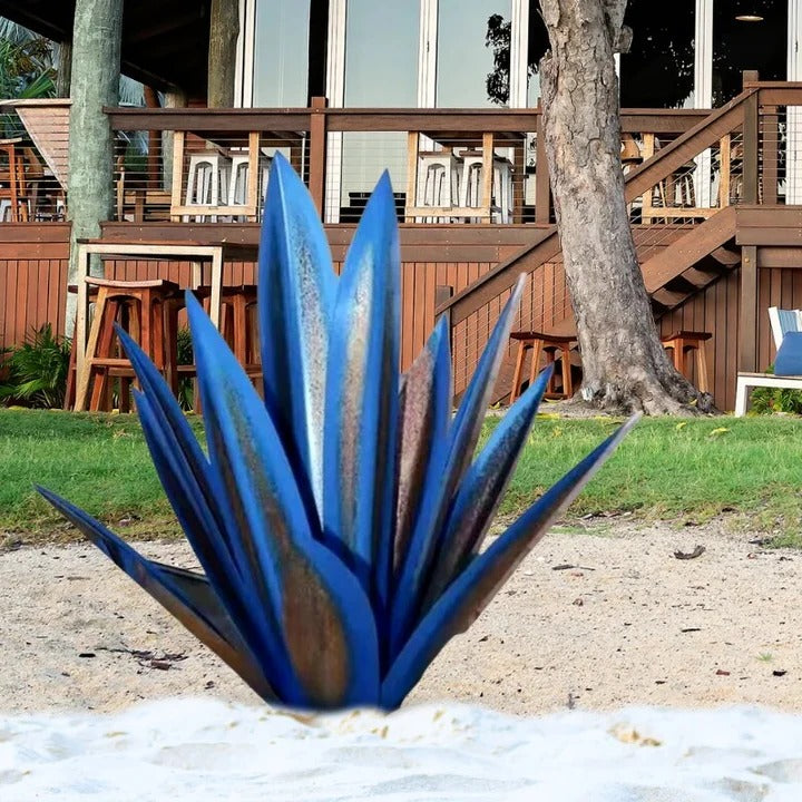 Decorative Metal Plant Agave Americana for Yard and Outdoor Space