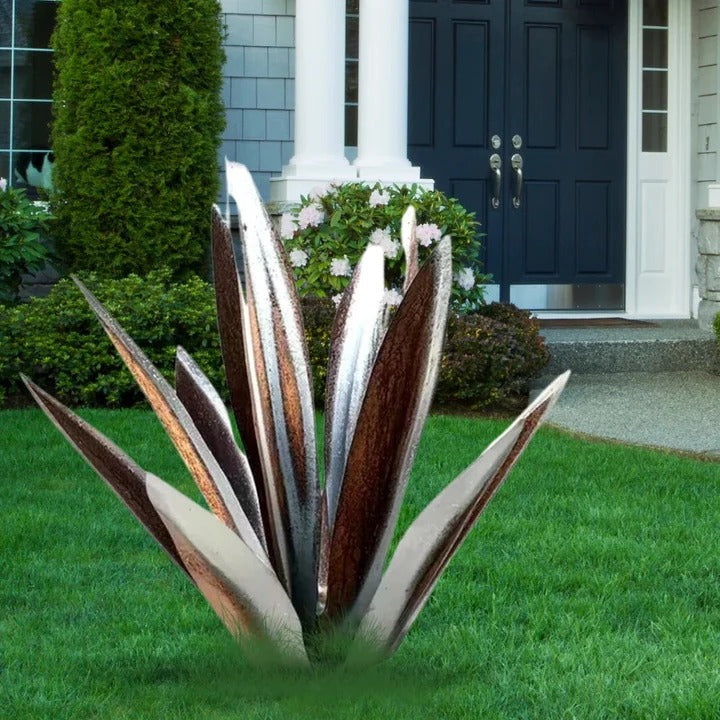 Decorative Metal Plant Agave Americana for Yard and Outdoor Space