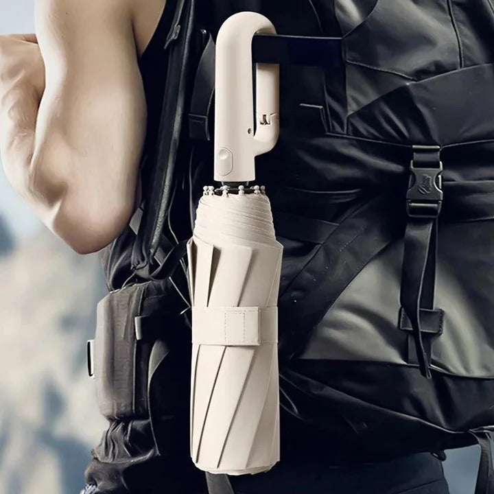 Compact Folding Umbrella Reinforced for Travel and Durability