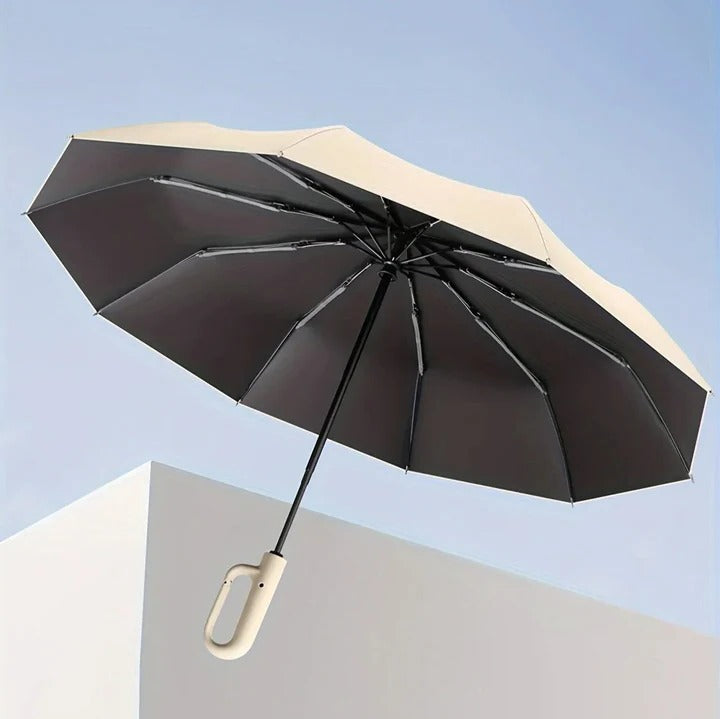 Compact Folding Umbrella Reinforced for Travel and Durability
