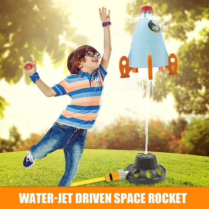 Water Powered Rocket Toy for Kids and Backyard Play