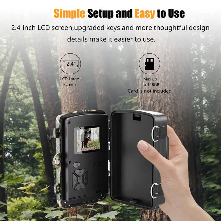 High Resolution Trail Camera Night Vision for Surveillance
