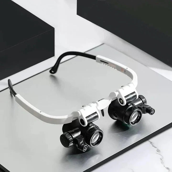 Hands Free Glasses Magnifier with LED 8x 15x 23x