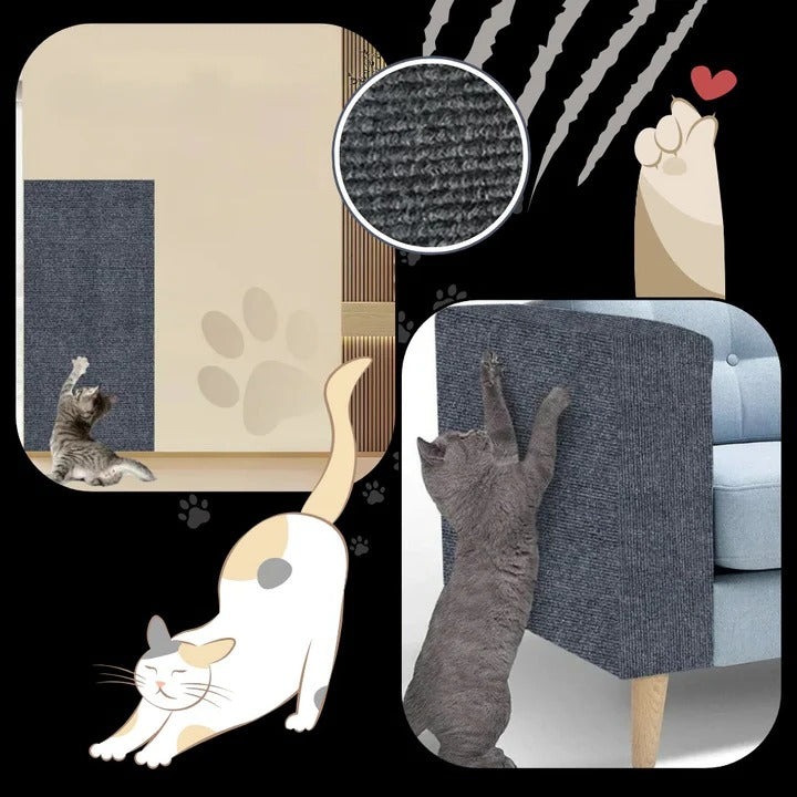 Adhesive Cat Scratch Pad Wall Mounted for Cats and Kittens
