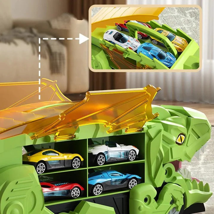 Dinosaur Car Carrier Truck Toy for Vehicle Storage