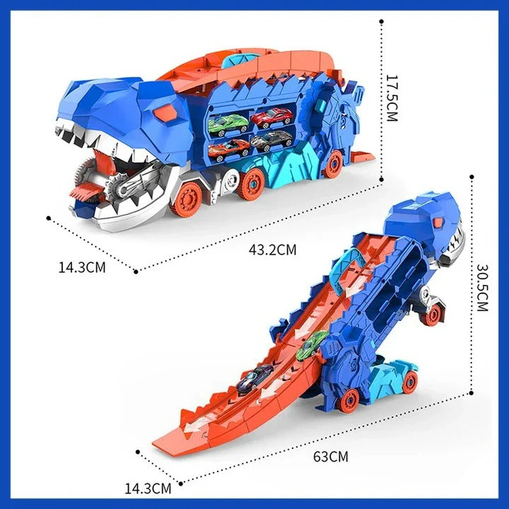 Dinosaur Car Carrier Truck Toy for Vehicle Storage