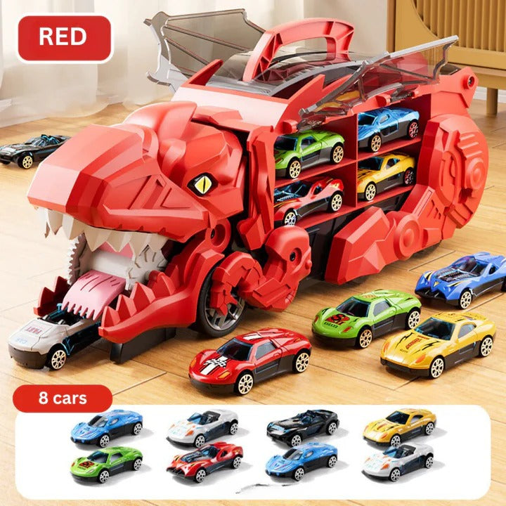 Dinosaur Car Carrier Truck Toy for Vehicle Storage