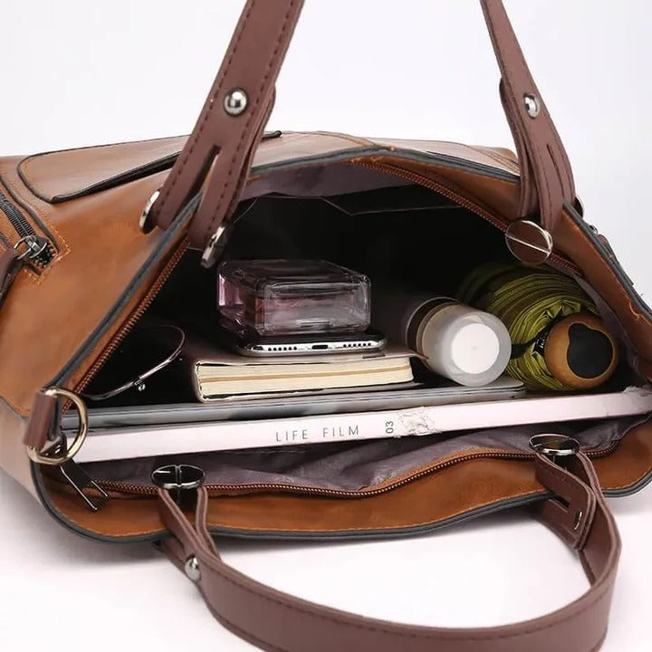 Havenholt Soft Leather Handbag, Crossbody or Tote