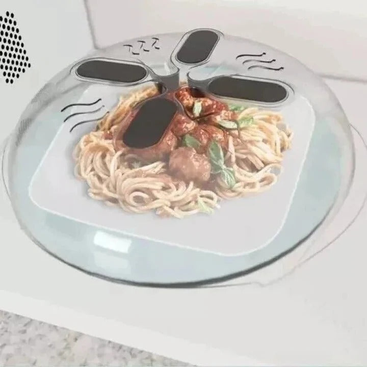 Magnetic Microwave Splatter Guard and Food Cover