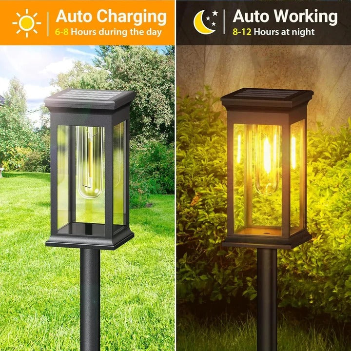 Solar Pathway Lights Outdoor Waterproof Set