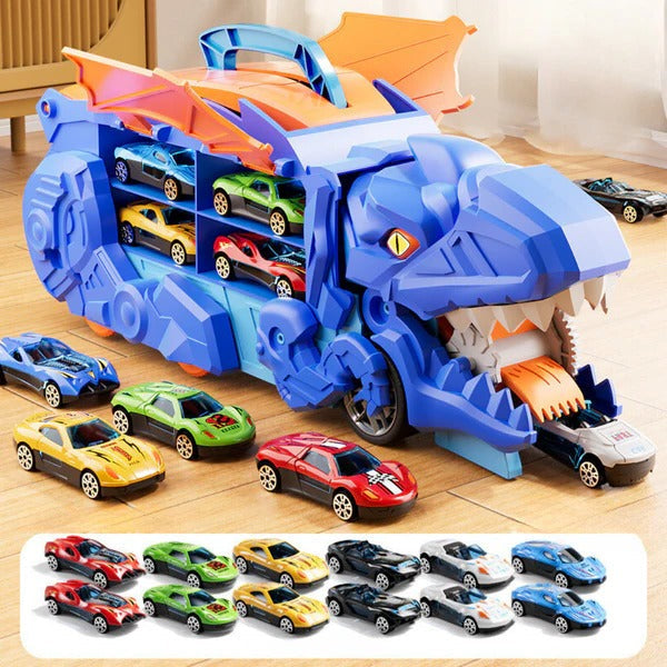Kids Dinosaur Toy Truck for Playtime and Storage