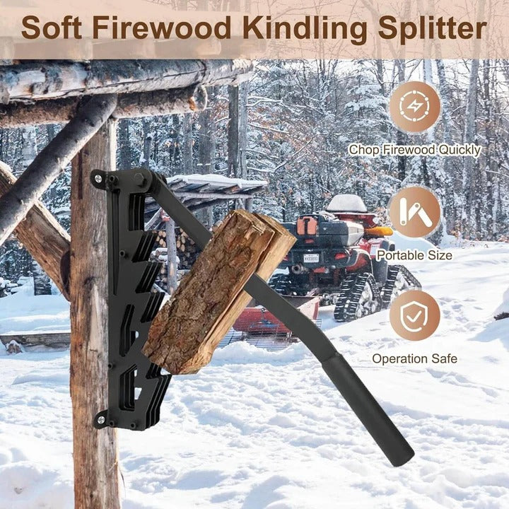 Firewood Kindling Splitter Wall Mounted for Log Splitting