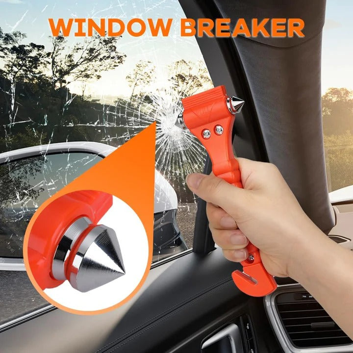Car Emergency Escape Tool Set of 2 Window Breaker and Seat Belt Cutter