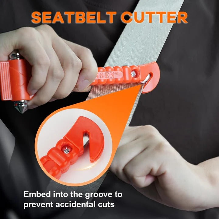 Car Emergency Escape Tool Set of 2 Window Breaker and Seat Belt Cutter