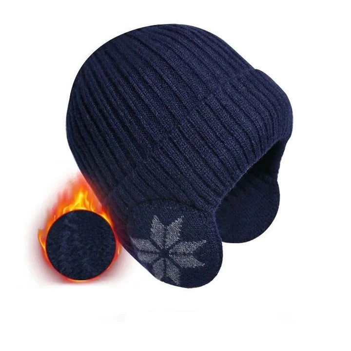 Warm Unisex Knit Beanie for Winter with Full Ear Protection