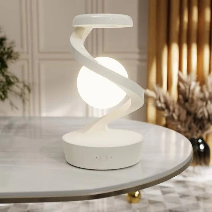 Moon Lamp Floating Desk Light with Gesture Control and Wireless Charger