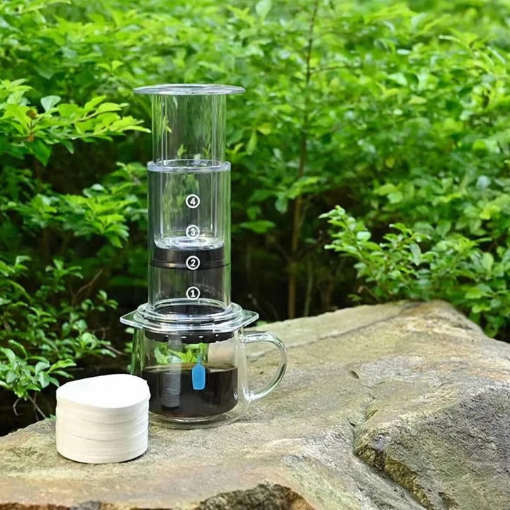 French Press Coffee Maker with Filter and Plunger