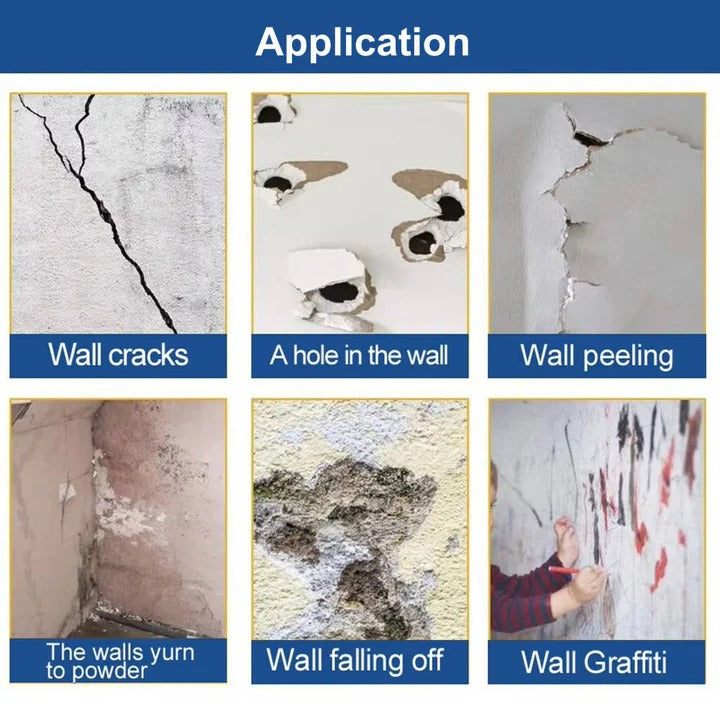 Complete Drywall Repair Kit Wall Mending Agent and Patch Cream