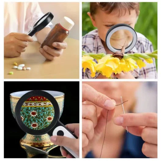 Optical Handheld Magnifying Glass 30X Reading Aid for Seniors and Low Vision