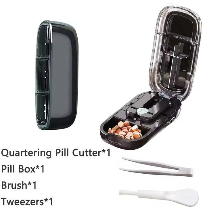 Versatile Portable Pill Cutter and Splitter with Sharp Stainless Steel Blade