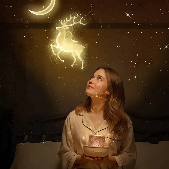 Projector Night Light for Kids and 360 Degree Rotating Starry Sky Lamp
