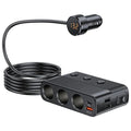 Heavy Duty 7-in-1 Car Cigarette Lighter Adapter with LED Voltage Display