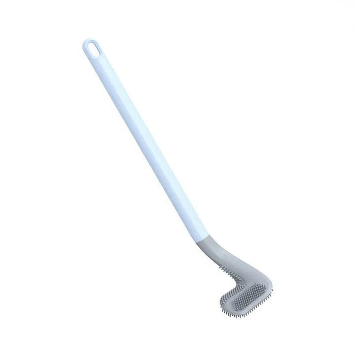 Durable Silicone Toilet Brush with Wall Mount and Ergonomic Long Non-Slip Handle