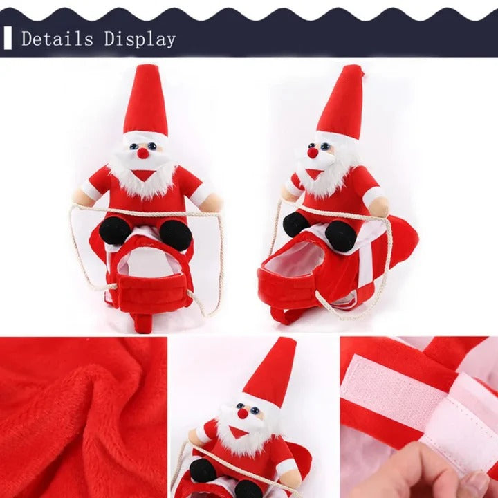 Havenholt Santa Rider Dog Christmas Costume with Saddle