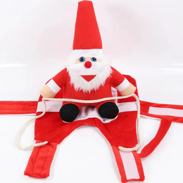 Havenholt Santa Rider Dog Christmas Costume with Saddle