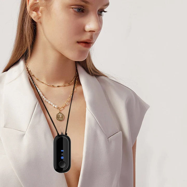 Compact Portable Air Purifier and Wearable Neck Purifier for Personal Protection