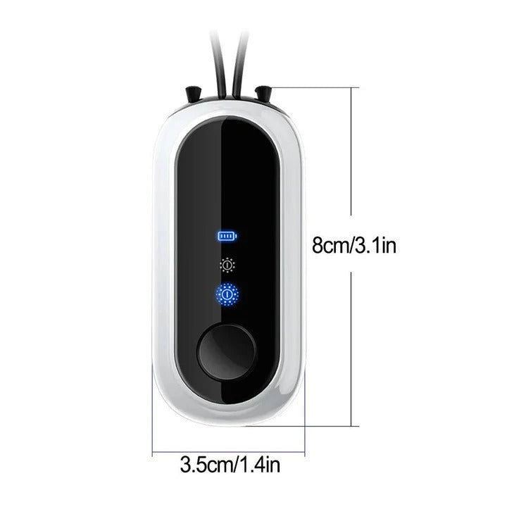 Compact Portable Air Purifier and Wearable Neck Purifier for Personal Protection