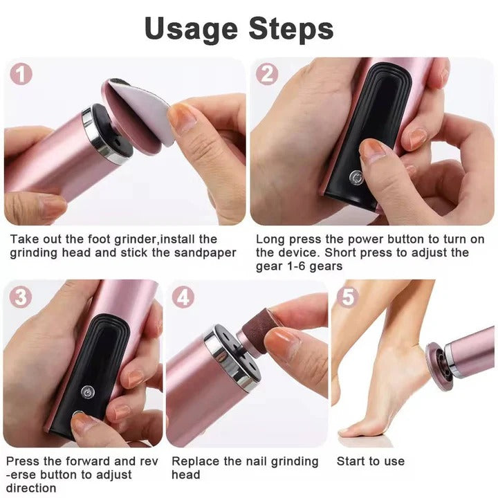 Rechargeable Electric Callus Remover with Dual Speeds