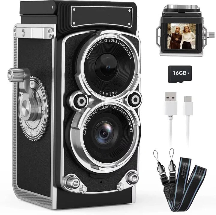 Havenholt Vintage-Style Digital Camera with Built-In Flash